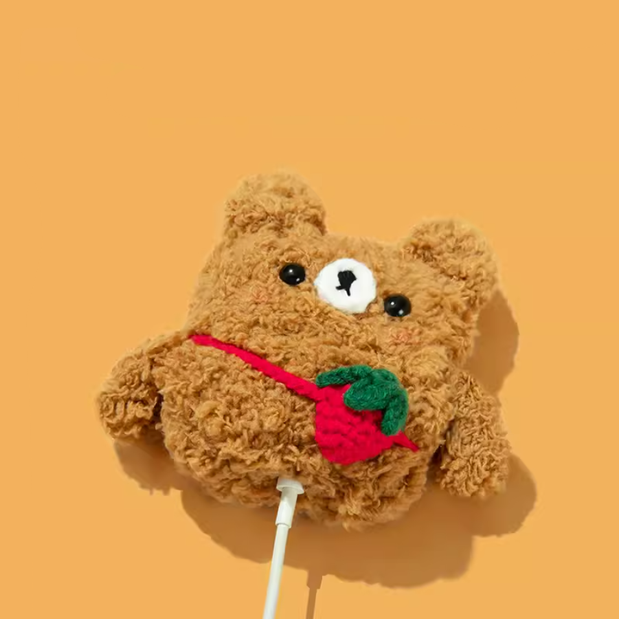 Brown Bear AirPods Case