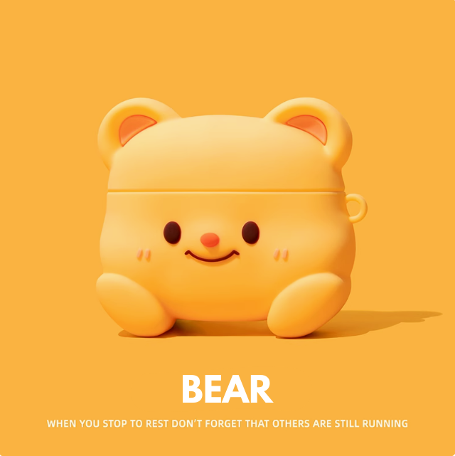 Bear AirPods Case for AirPods Pro 3, Pro 2, Pro, 5, 4 & more