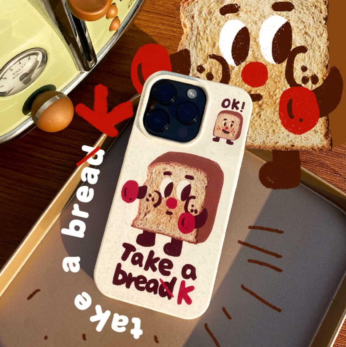 Take a Bread iPhone Case for iPhone 18 Pro, 18 Pro Max, 17 Pro, 17 Pro Max, 17 & more