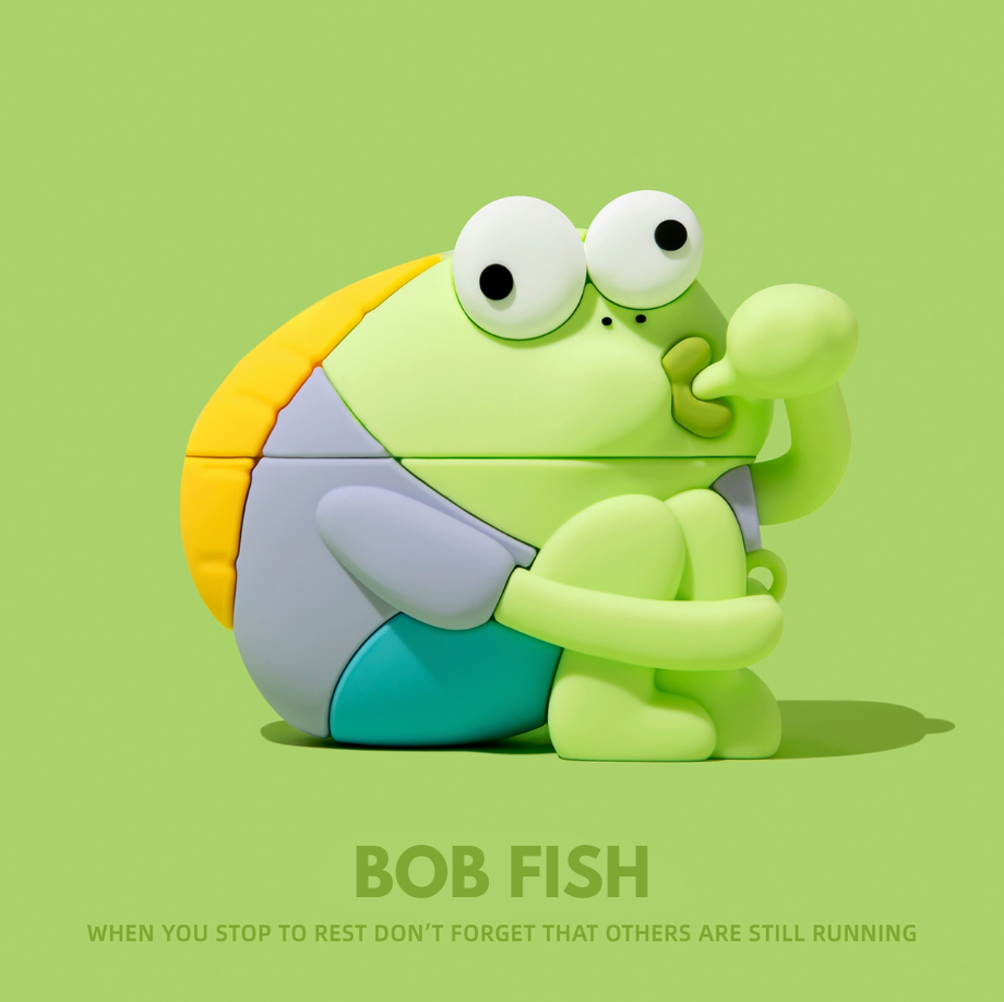 Bob Fish AirPods Case for AirPods Pro 3, Pro 2, Pro, 5, 4 & more