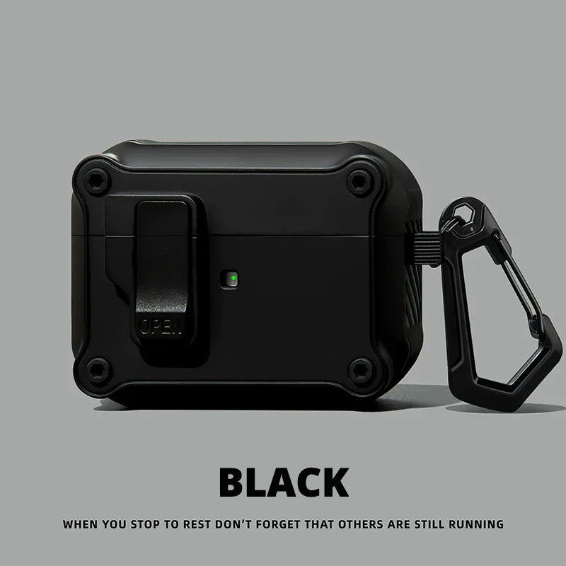 Auto Pop-Up Rugged AirPods Case – Black