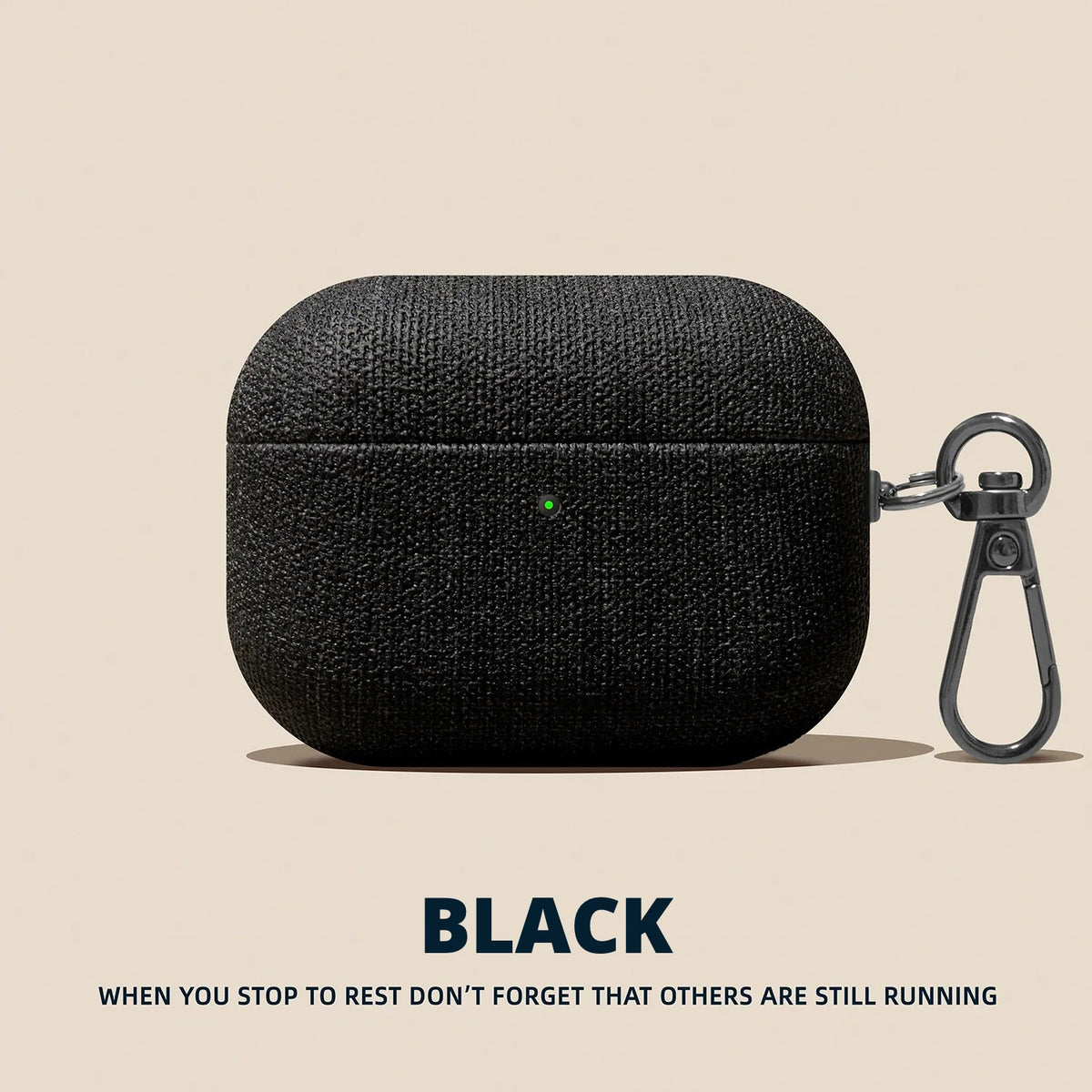 Canvas Fabric AirPods Case – Black