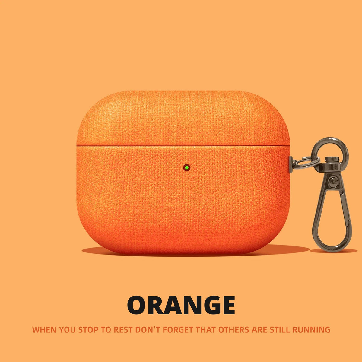 Canvas Fabric AirPods Case – Orange