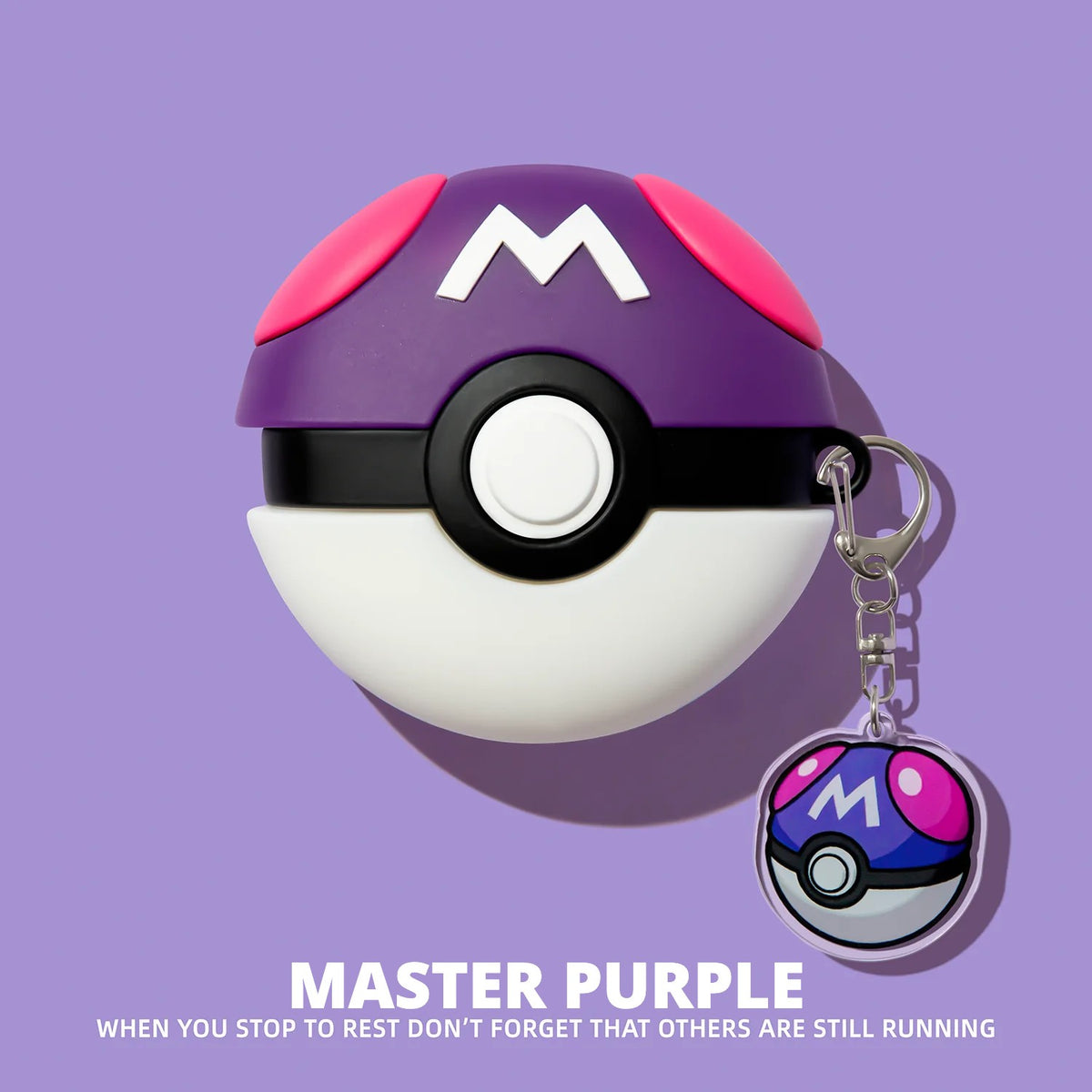 Catch Ball AirPods Case – Master Purple – Matching Charm