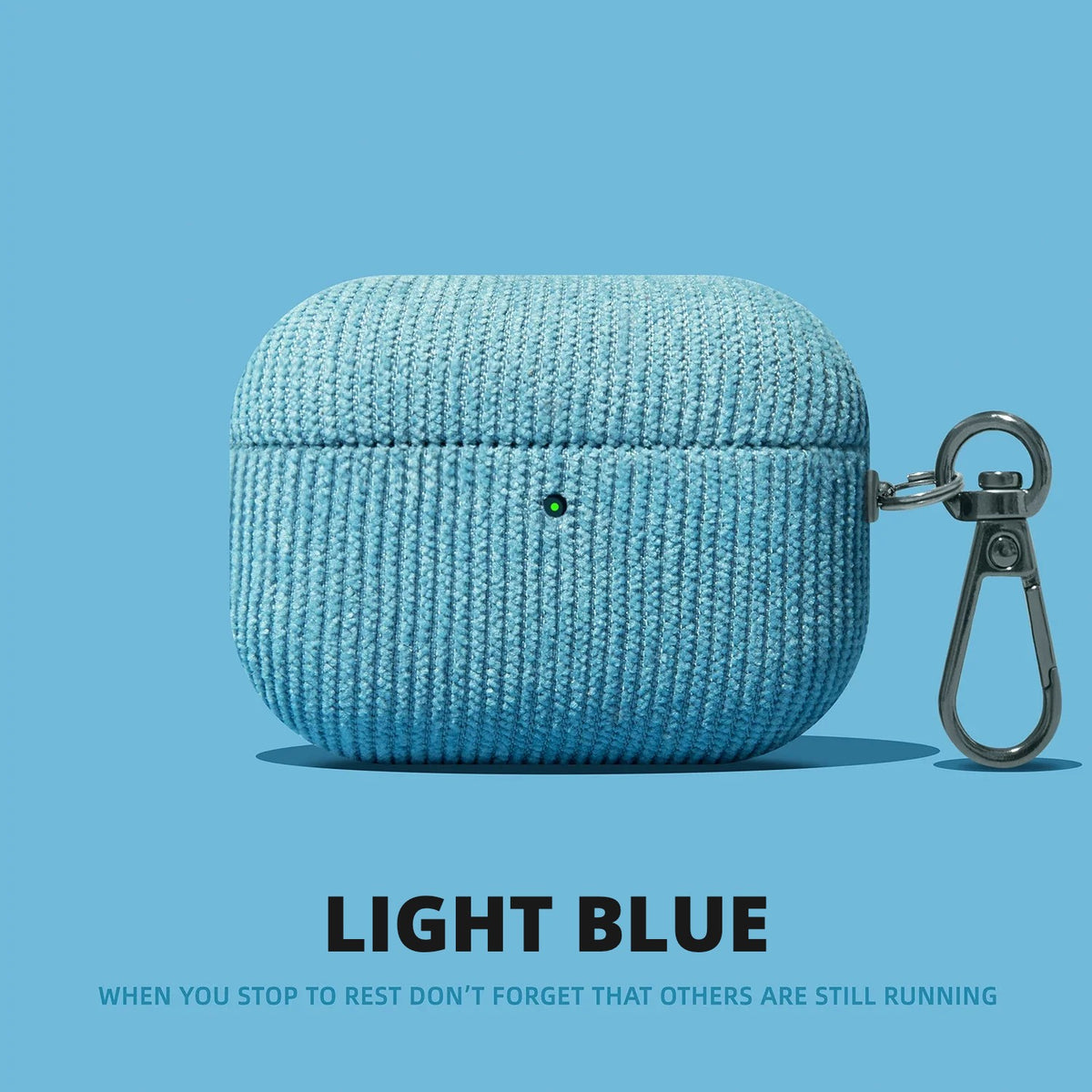 Corduroy AirPods Case – Light Blue