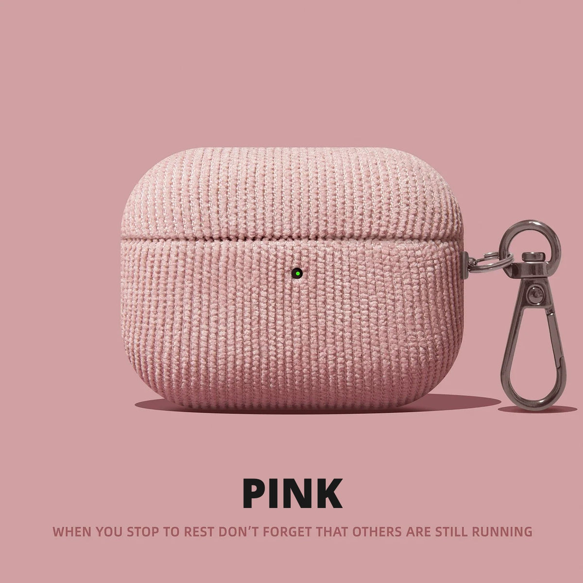 Corduroy AirPods Case – Pink