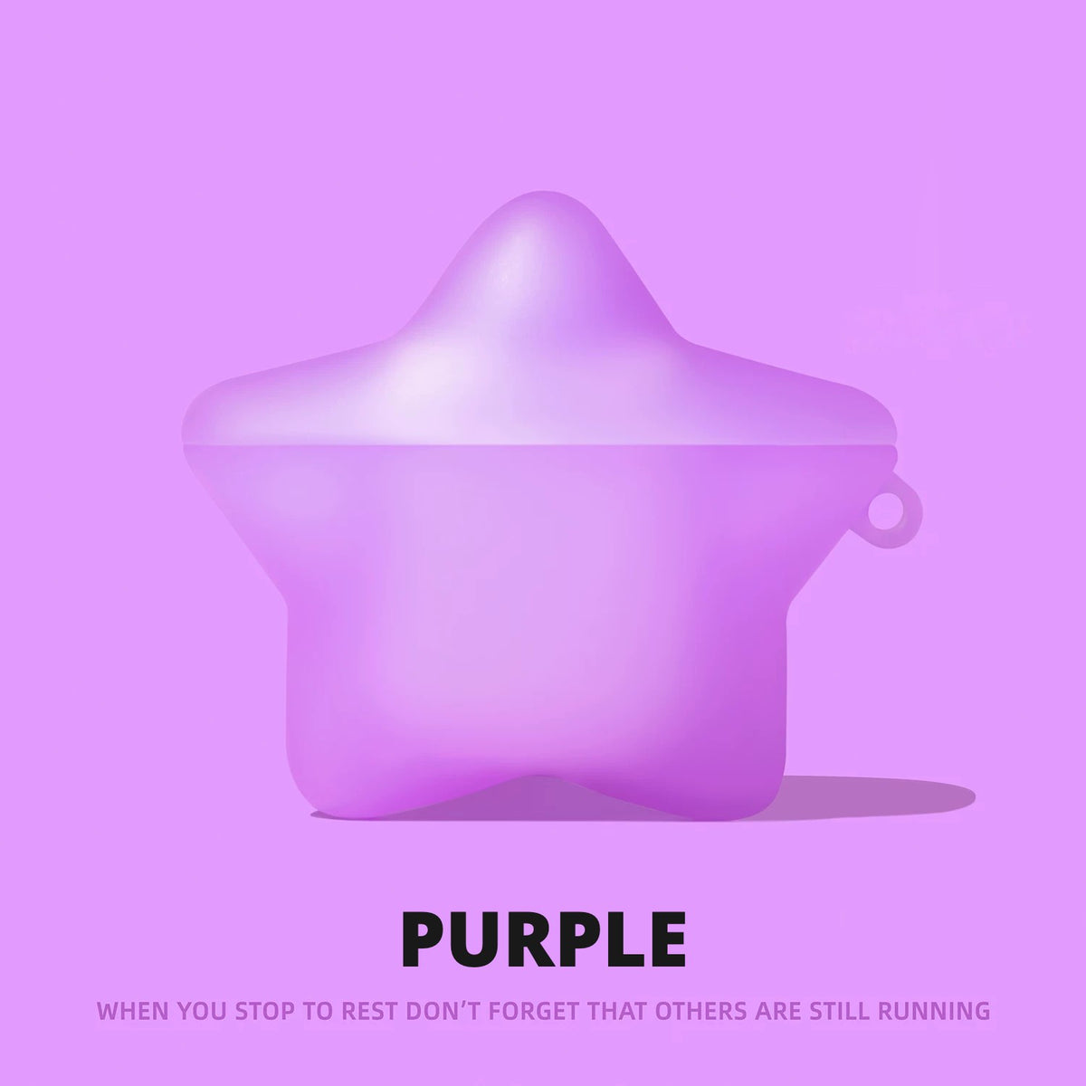 Glow Star-Shaped AirPods Case – Purple – Ring