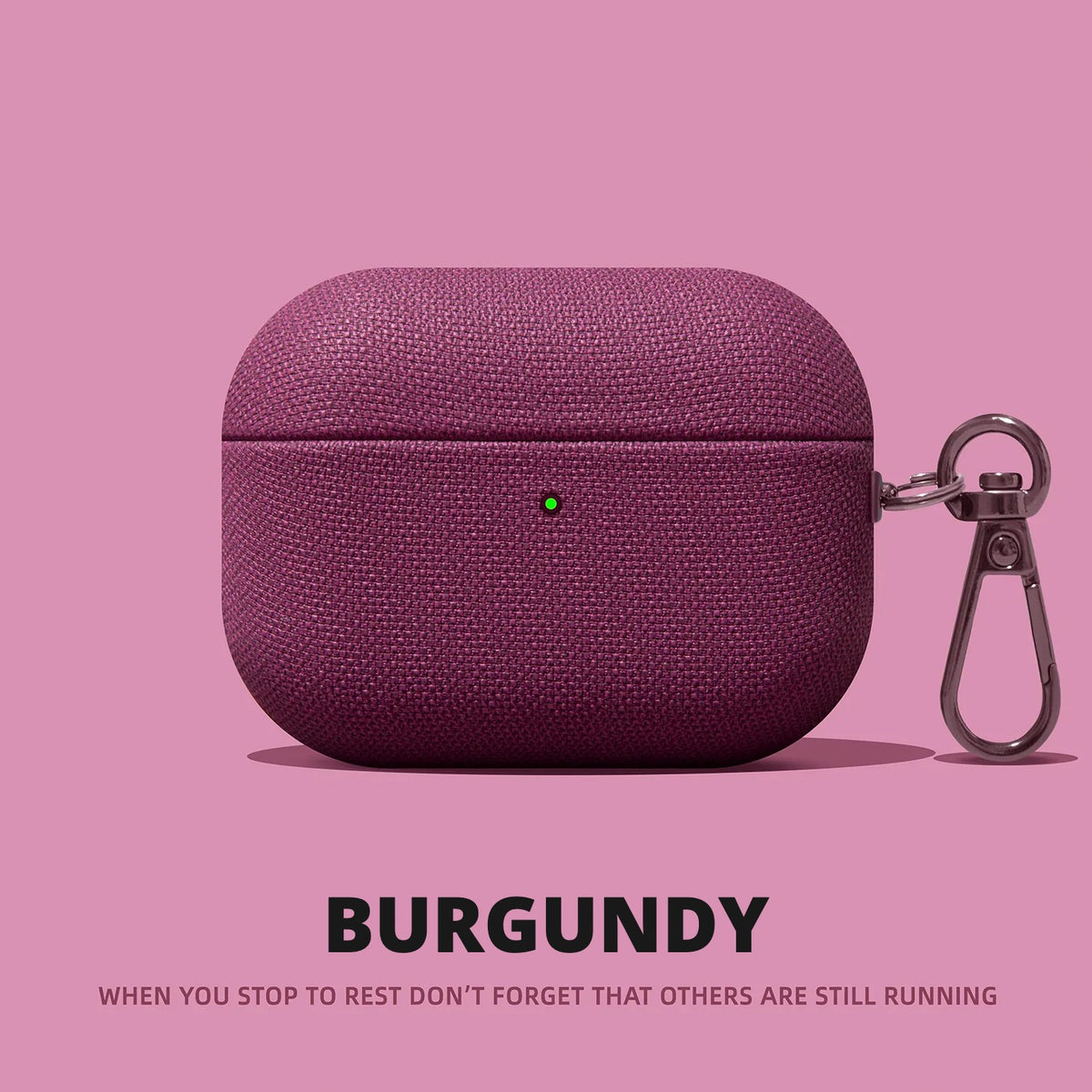 Houndstooth AirPods Case – Burgundy