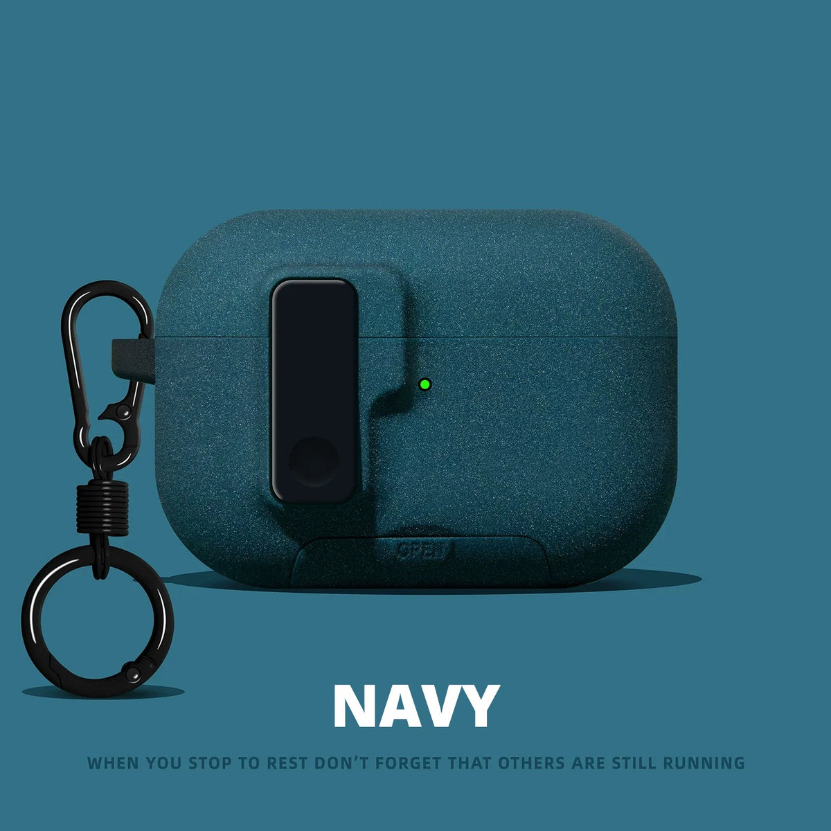 Matte Snap-Lock AirPods Case – Navy