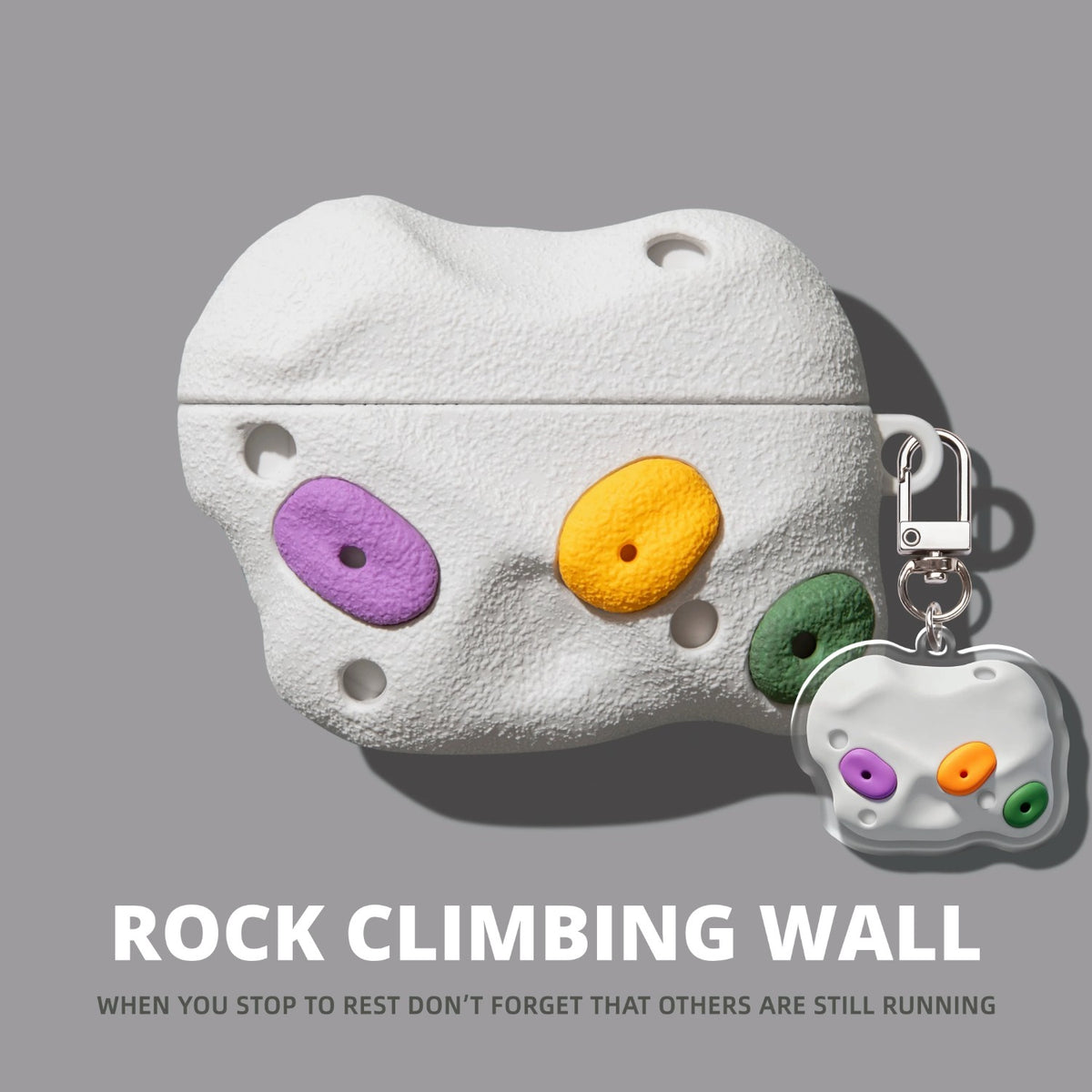 Rock Climbing Wall AirPods Case – Matching Charm