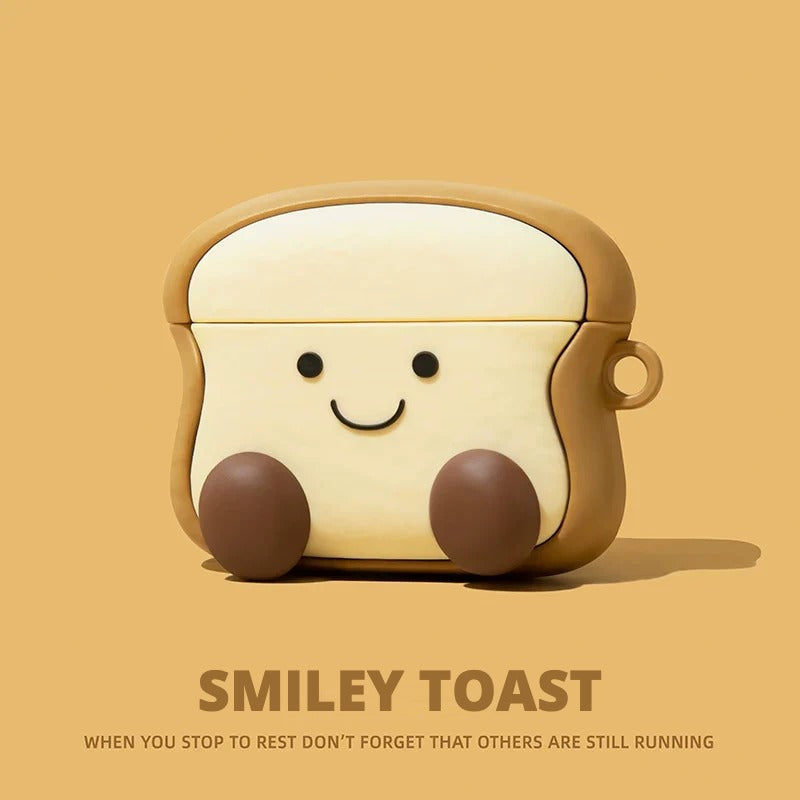 Smiley Toast AirPods Case for AirPods Pro 3, Pro 2, Pro, 5, 4 & more