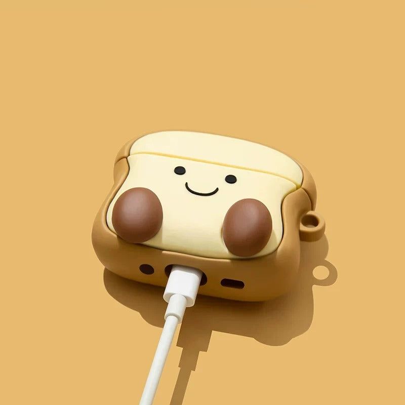 Smiley Toast AirPods Case – detail view
