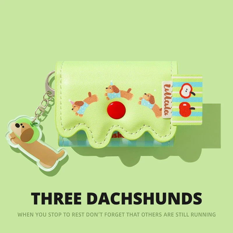 Three Dachshunds AirPods Case – Matching Charm