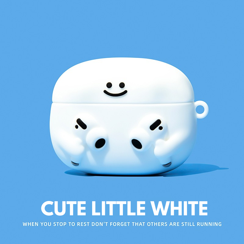 Cute Little White AirPods Case