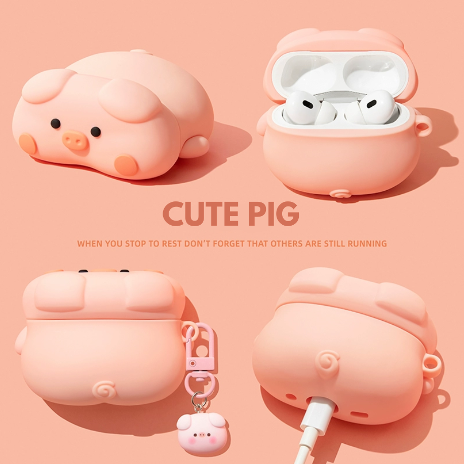 Cute Pig AirPods Case