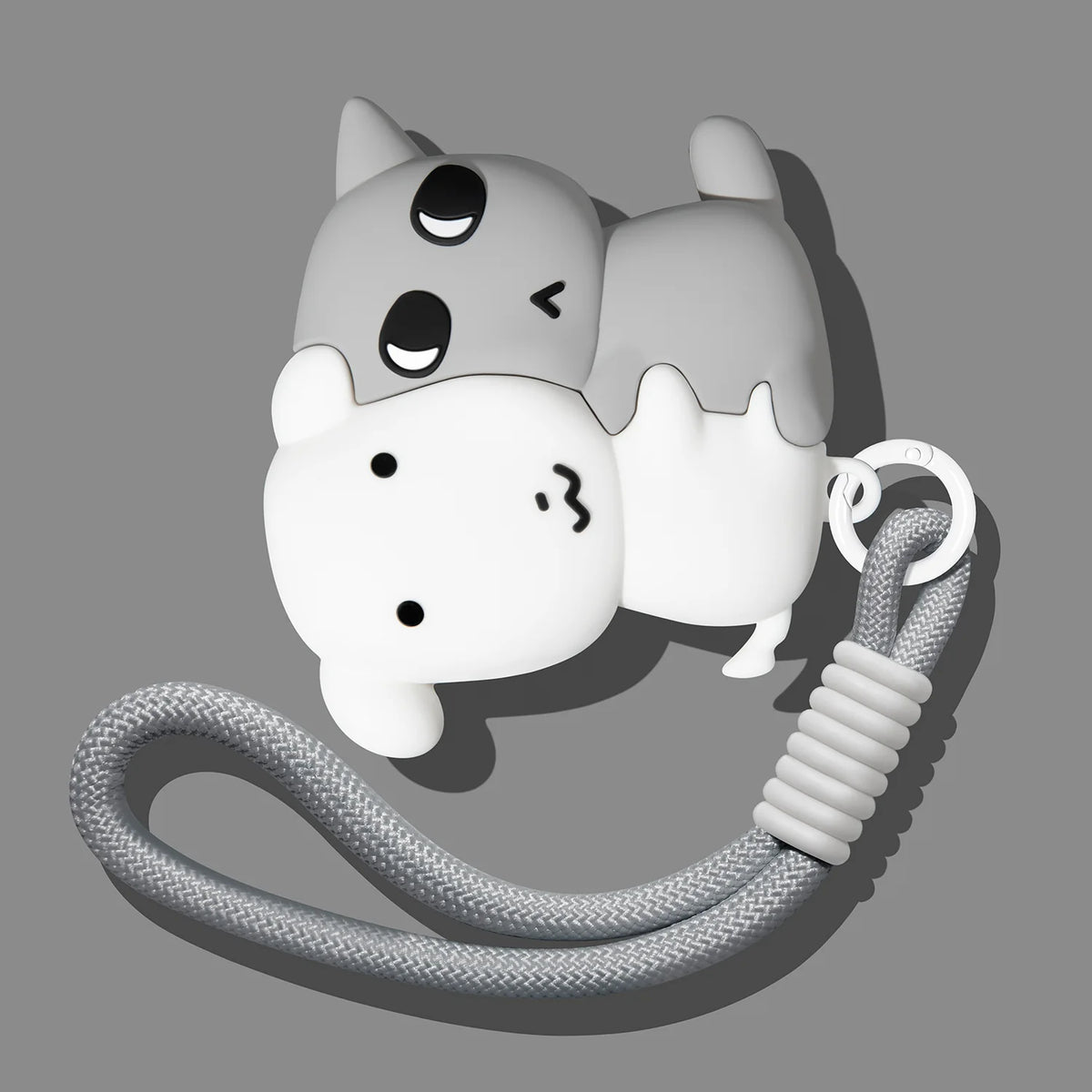 Dog & Cat Hug AirPods Case – Matching Lanyard