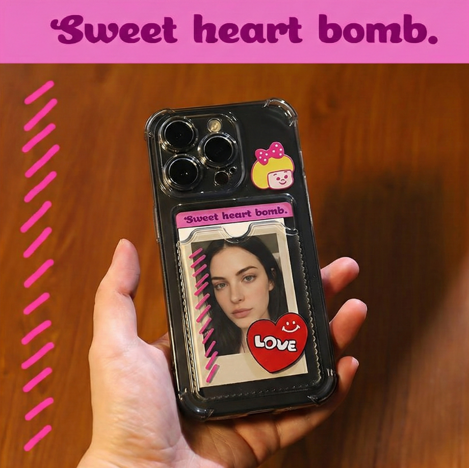Sweet Heart Bomb iPhone Case (Polaroid Photo)