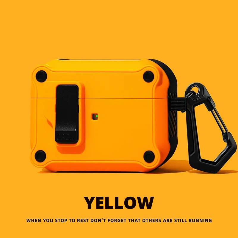 Auto Pop-Up Rugged AirPods Case – Yellow