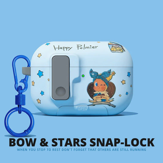 Bow & Stars Snap-Lock AirPods Case for AirPods Pro 3, Pro 2, Pro, 5 & 4
