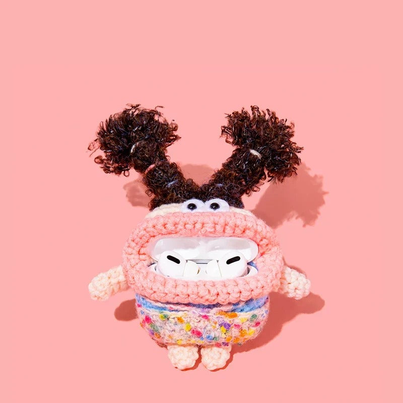 Braided Girl Knit AirPods Case – detail view