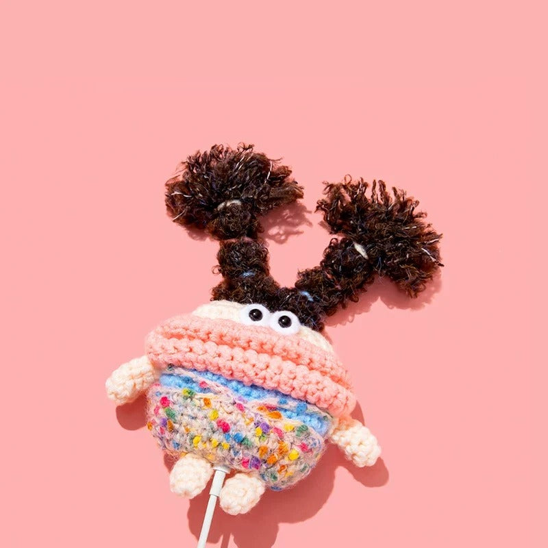Braided Girl Knit AirPods Case – detail view