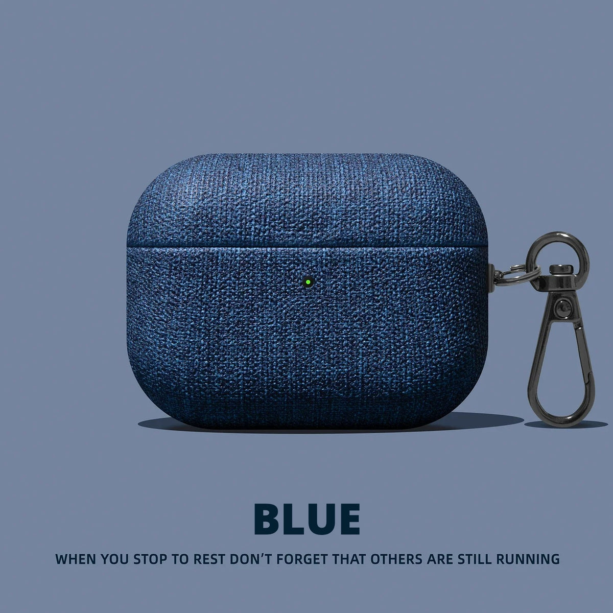 Canvas Fabric AirPods Case – Blue
