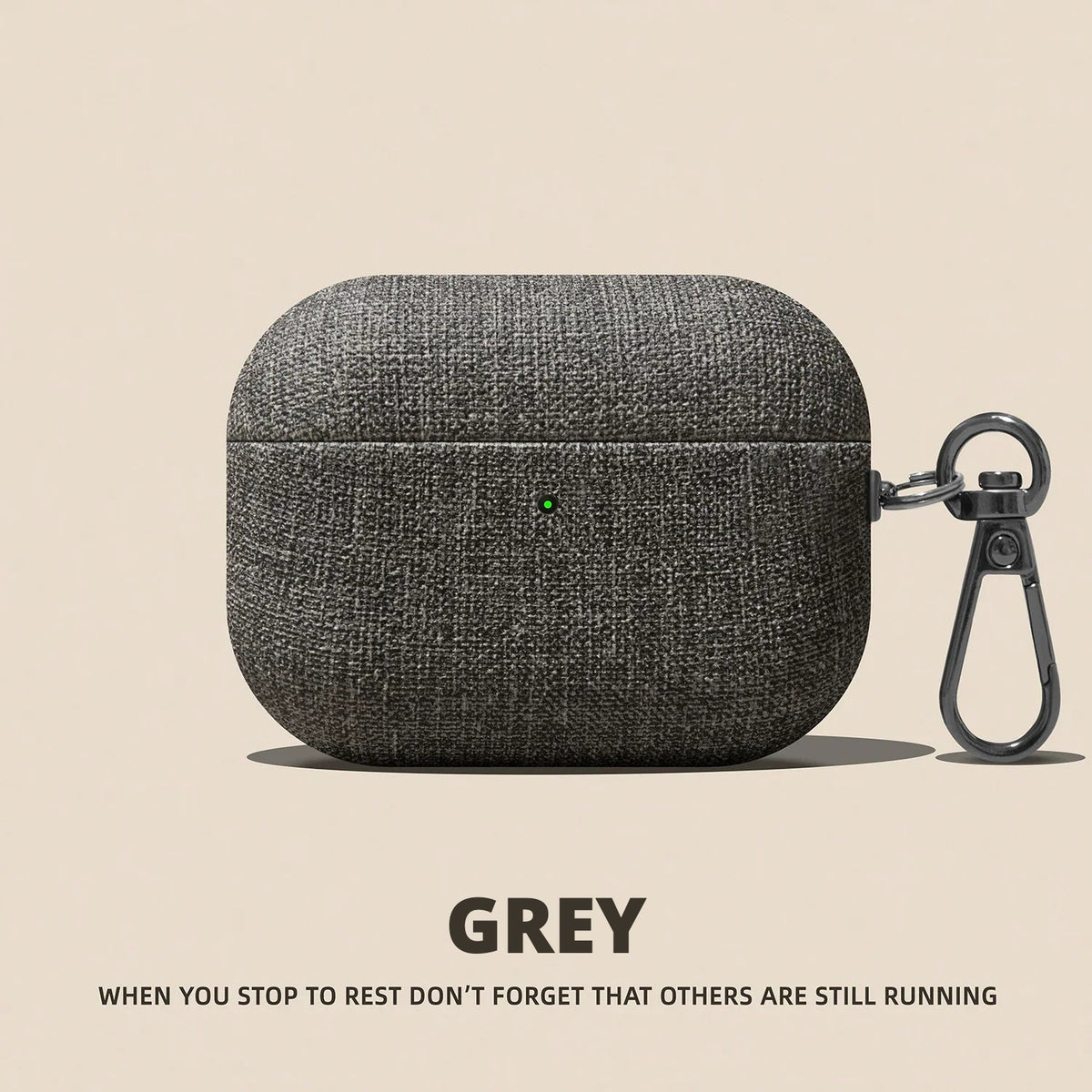 Canvas Fabric AirPods Case – Grey