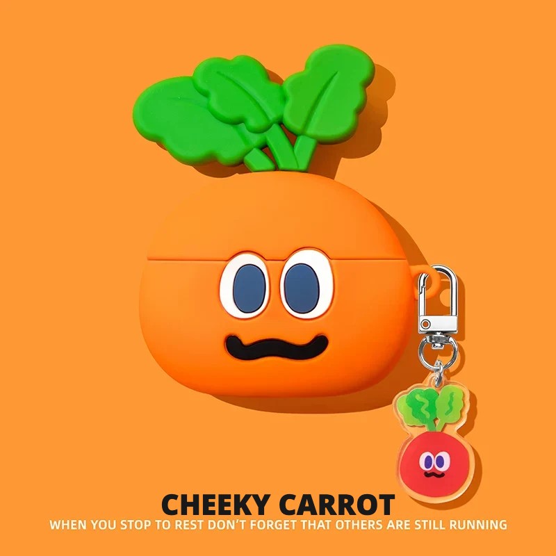 Cheeky Carrot AirPods Case – detail view