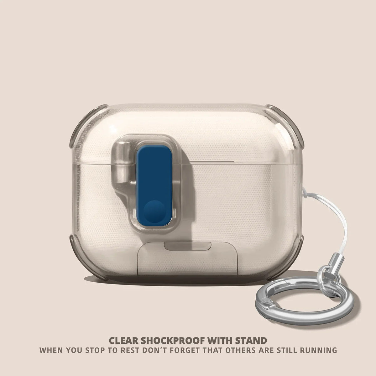 Clear Shockproof AirPods Case with Stand for AirPods Pro 3, Pro 2, Pro, 5 & 4