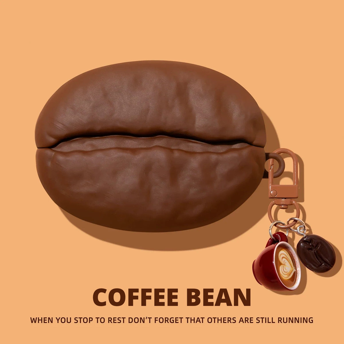 Coffee Bean AirPods Case – Matching Charm