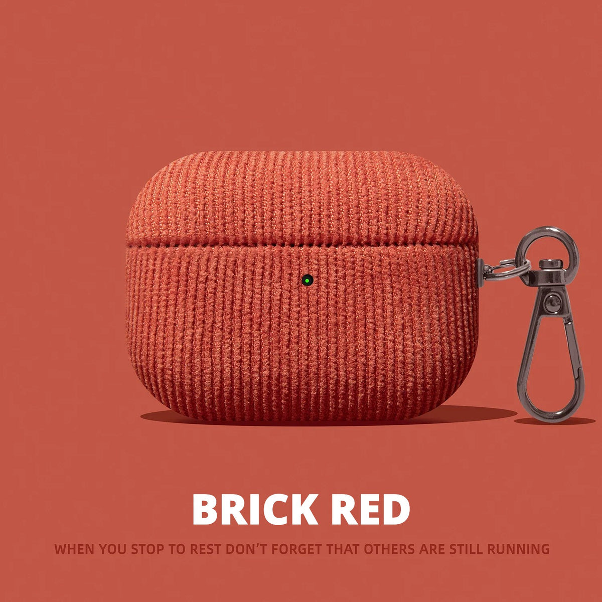 Corduroy AirPods Case – Brick Red
