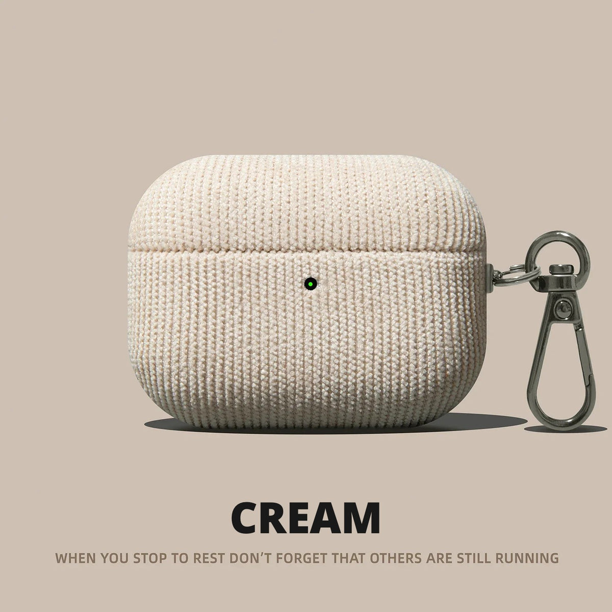 Corduroy AirPods Case – Cream