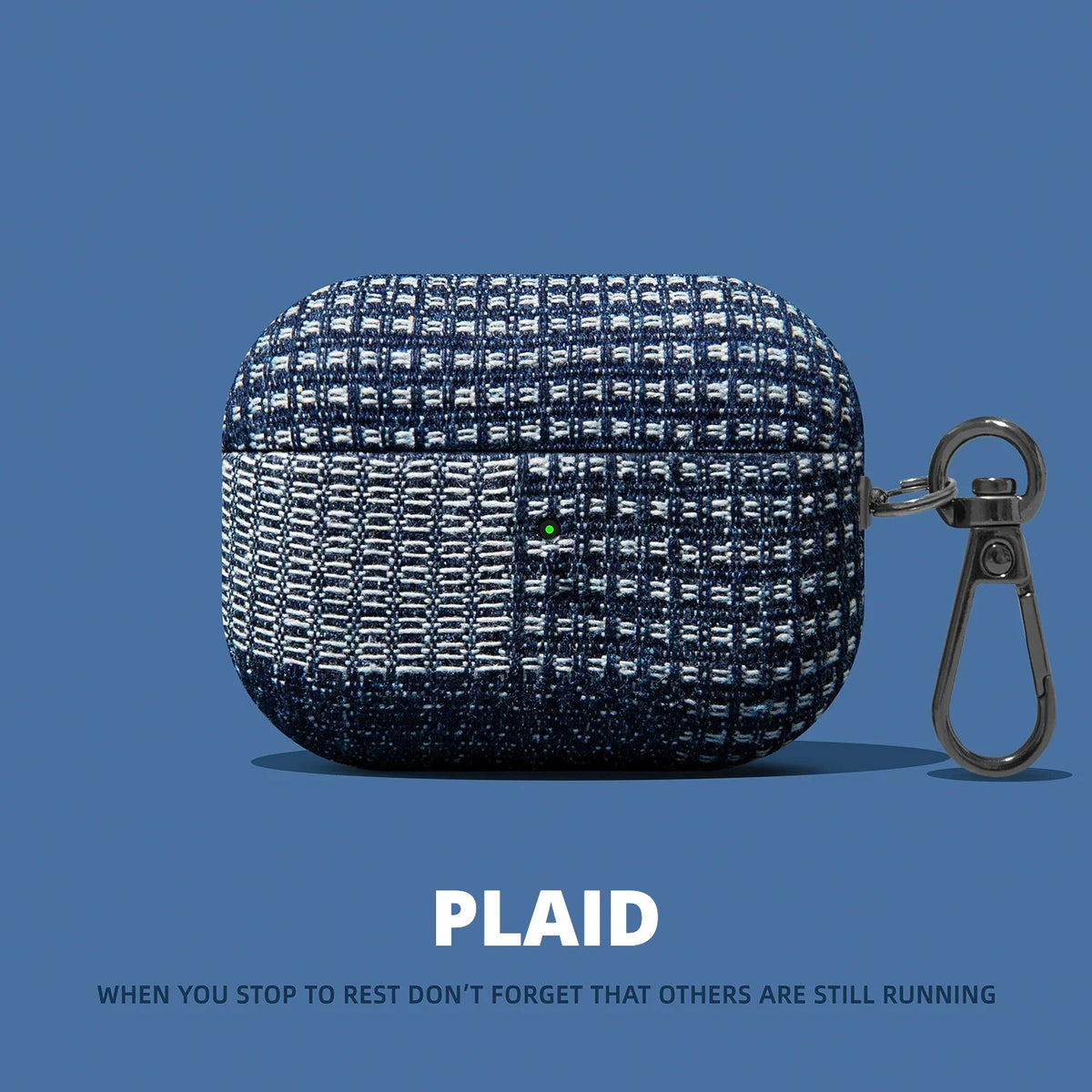 Denim AirPods Case – Plaid