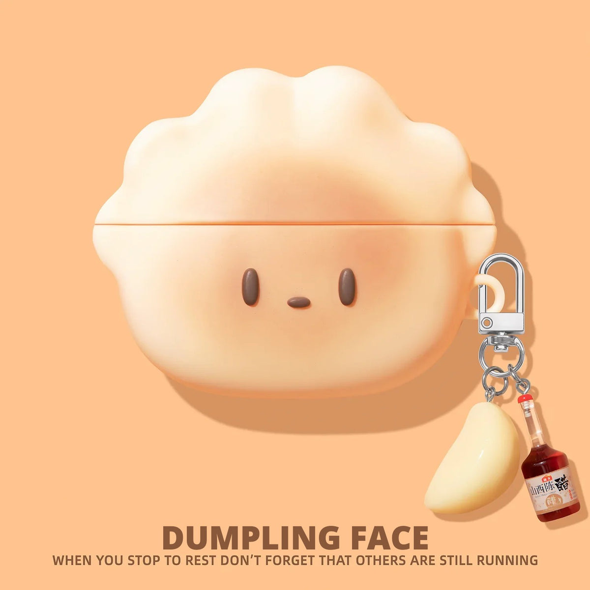 Dumpling Face AirPods Case – Matching Charm
