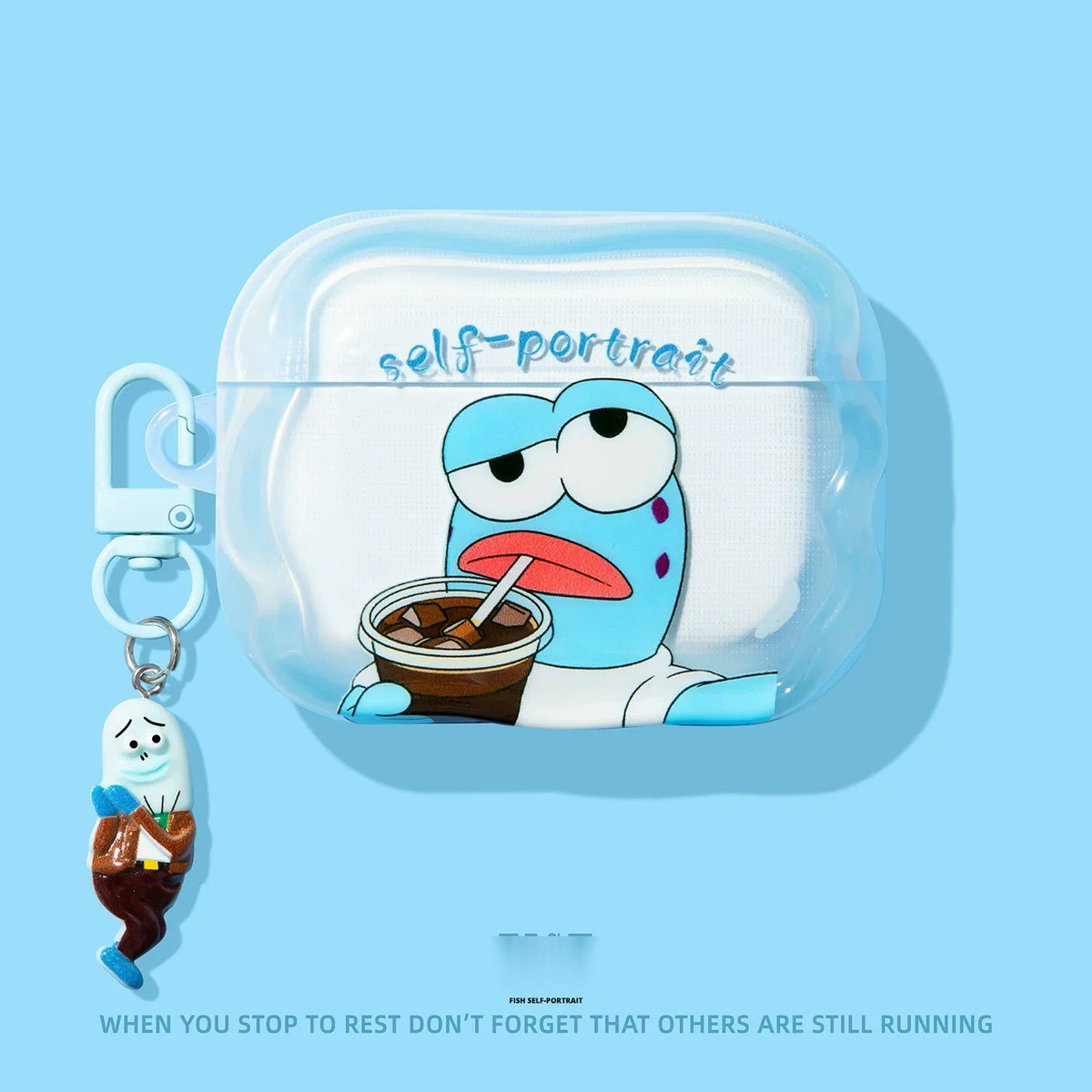 Fish Self-Portrait AirPods Case for AirPods Pro 3, Pro 2, Pro, 5, 4 & more