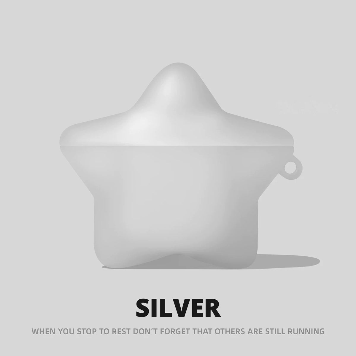 Glow Star-Shaped AirPods Case – Silver – Ring