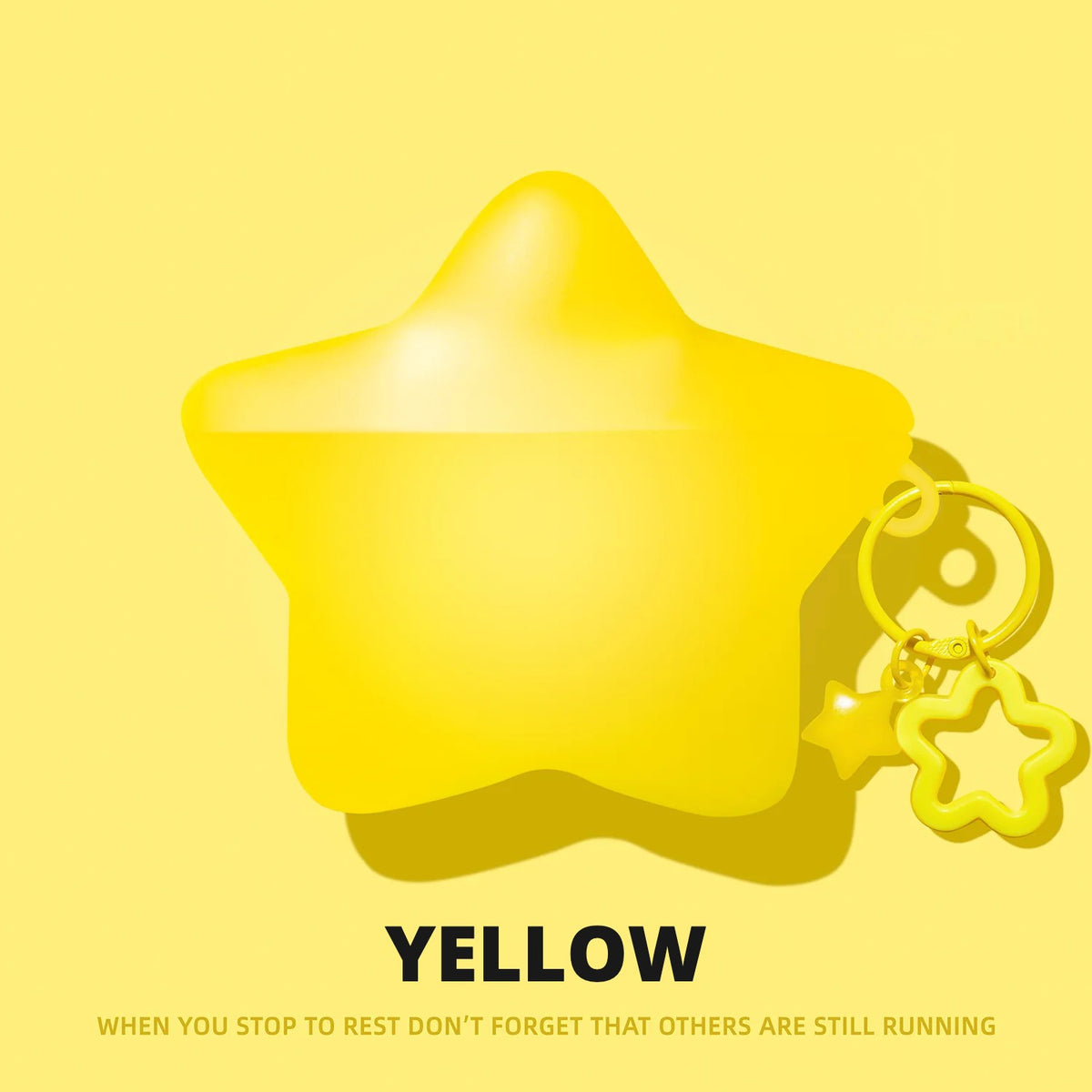 Glow Star AirPods Case – Yellow – Matching Charm