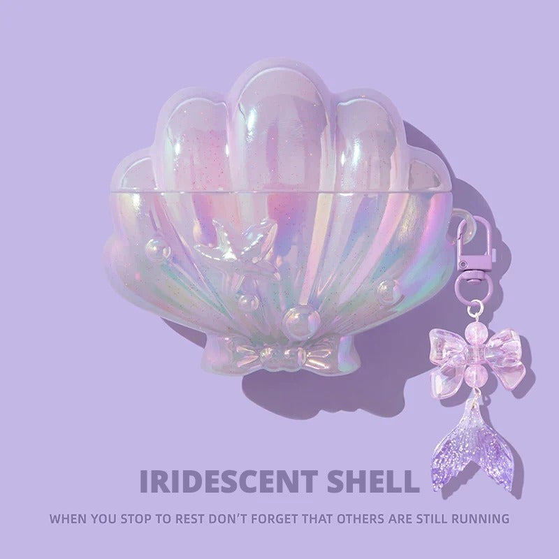 Iridescent Shell AirPods Case for AirPods Pro 3, Pro 2, Pro, 5, 4 & more