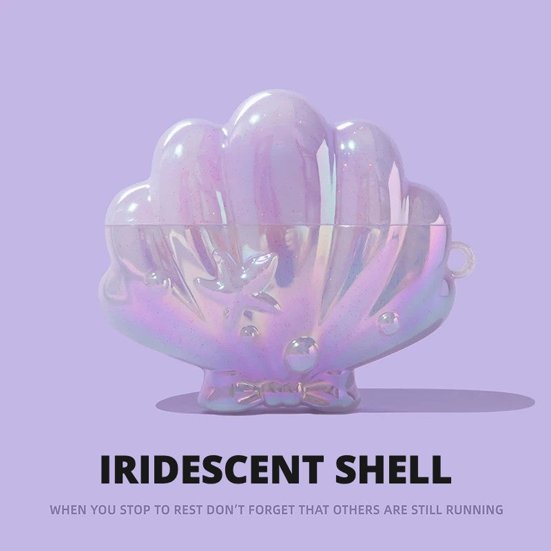 Iridescent Shell AirPods Case – Purple Ring