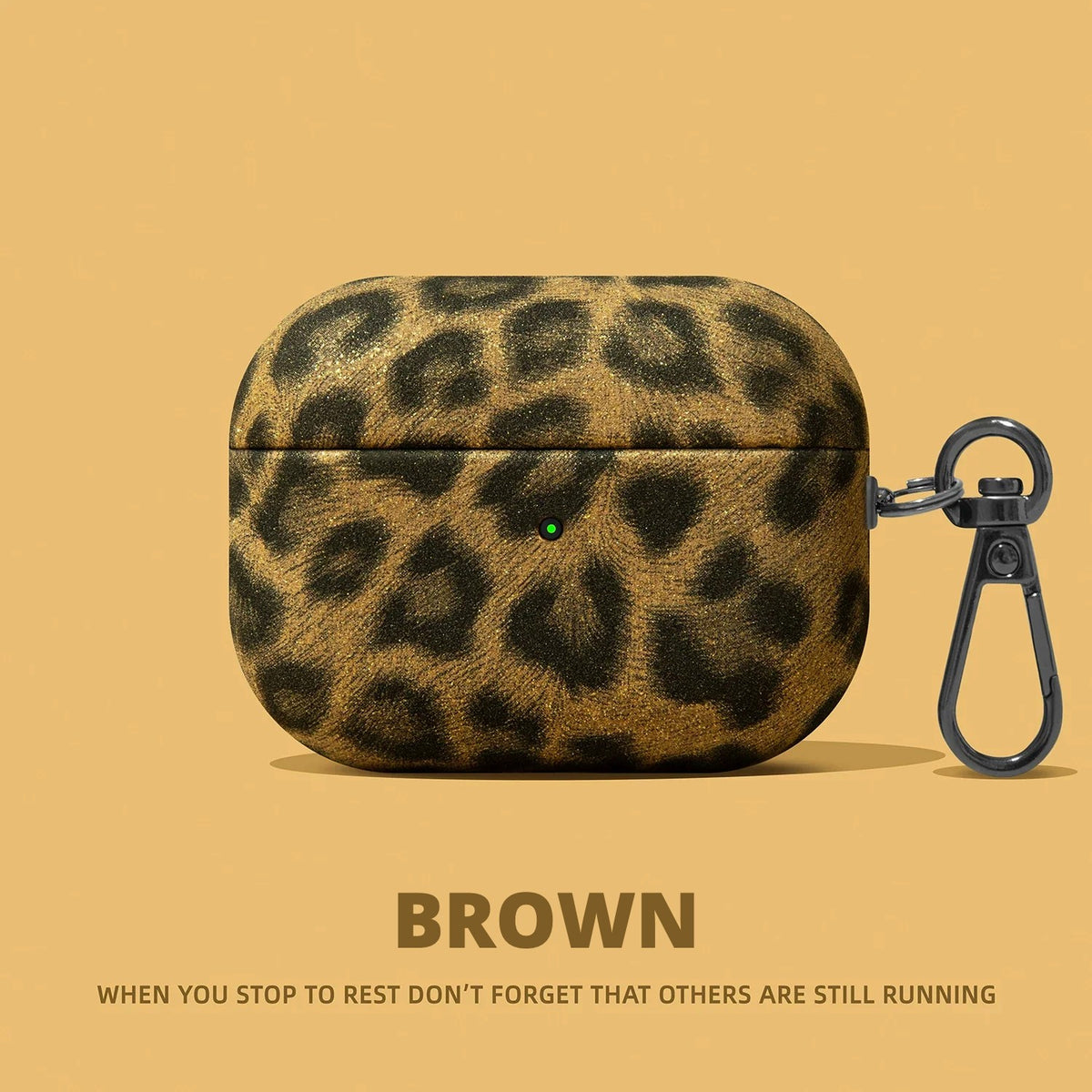 Leopard Print AirPods Case – Brown