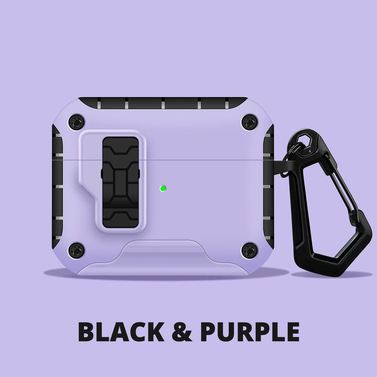 Magnetic Kickstand AirPods Case – Black & Purple