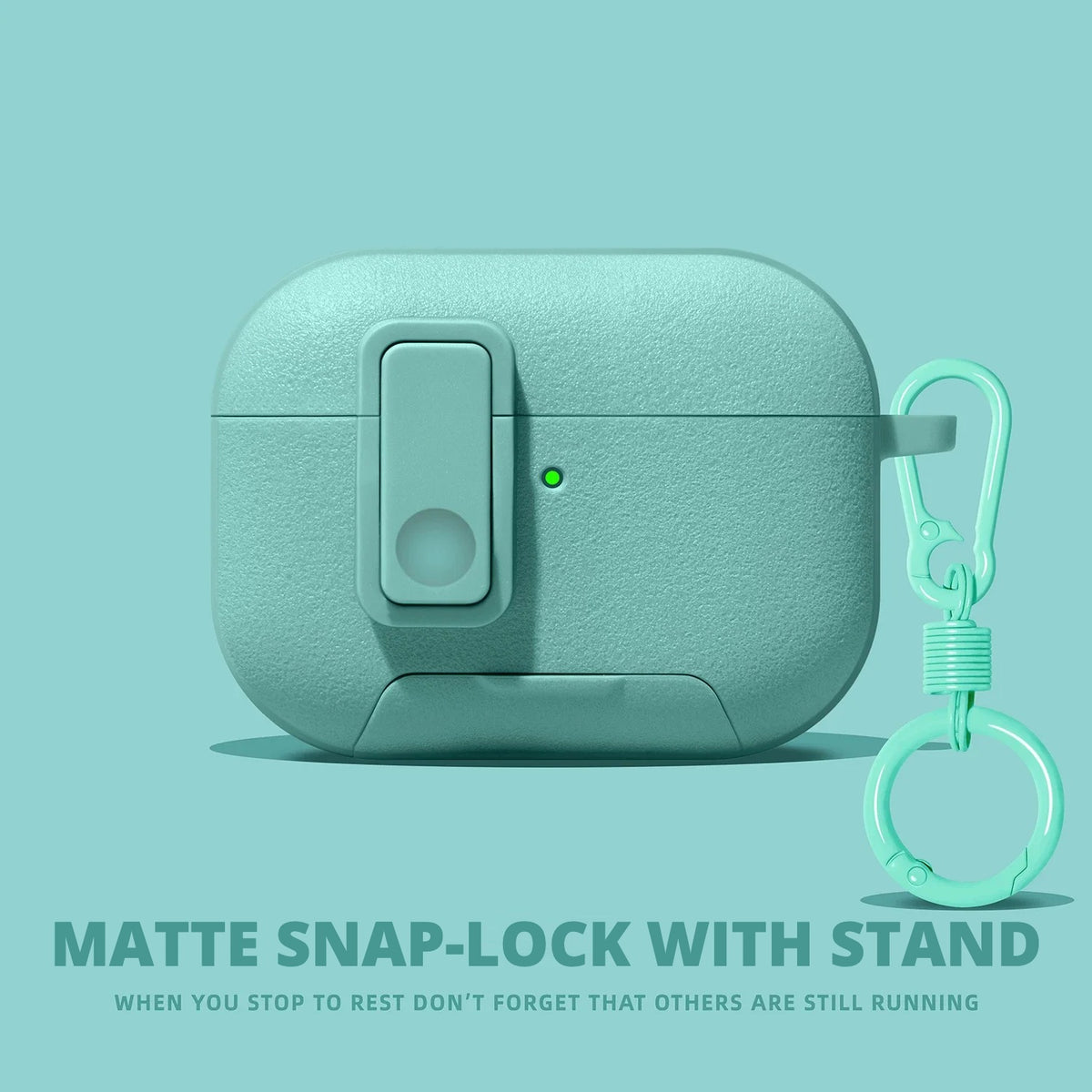 Matte Snap-Lock AirPods Case with Stand for AirPods Pro 3, Pro 2, Pro, 5 & 4