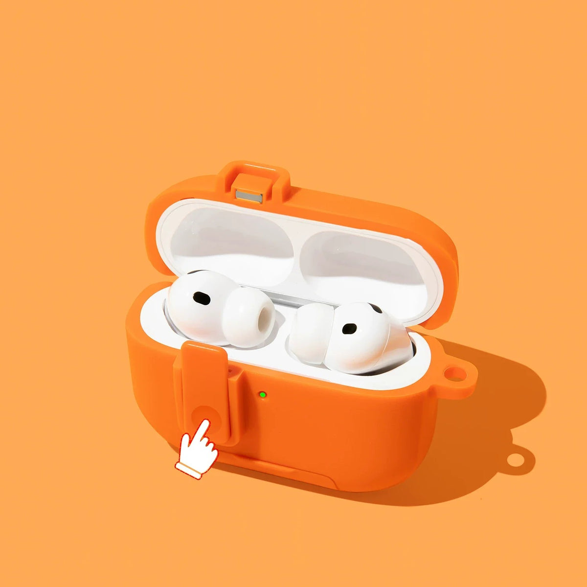 Matte Snap-Lock AirPods Case with Stand – detail view
