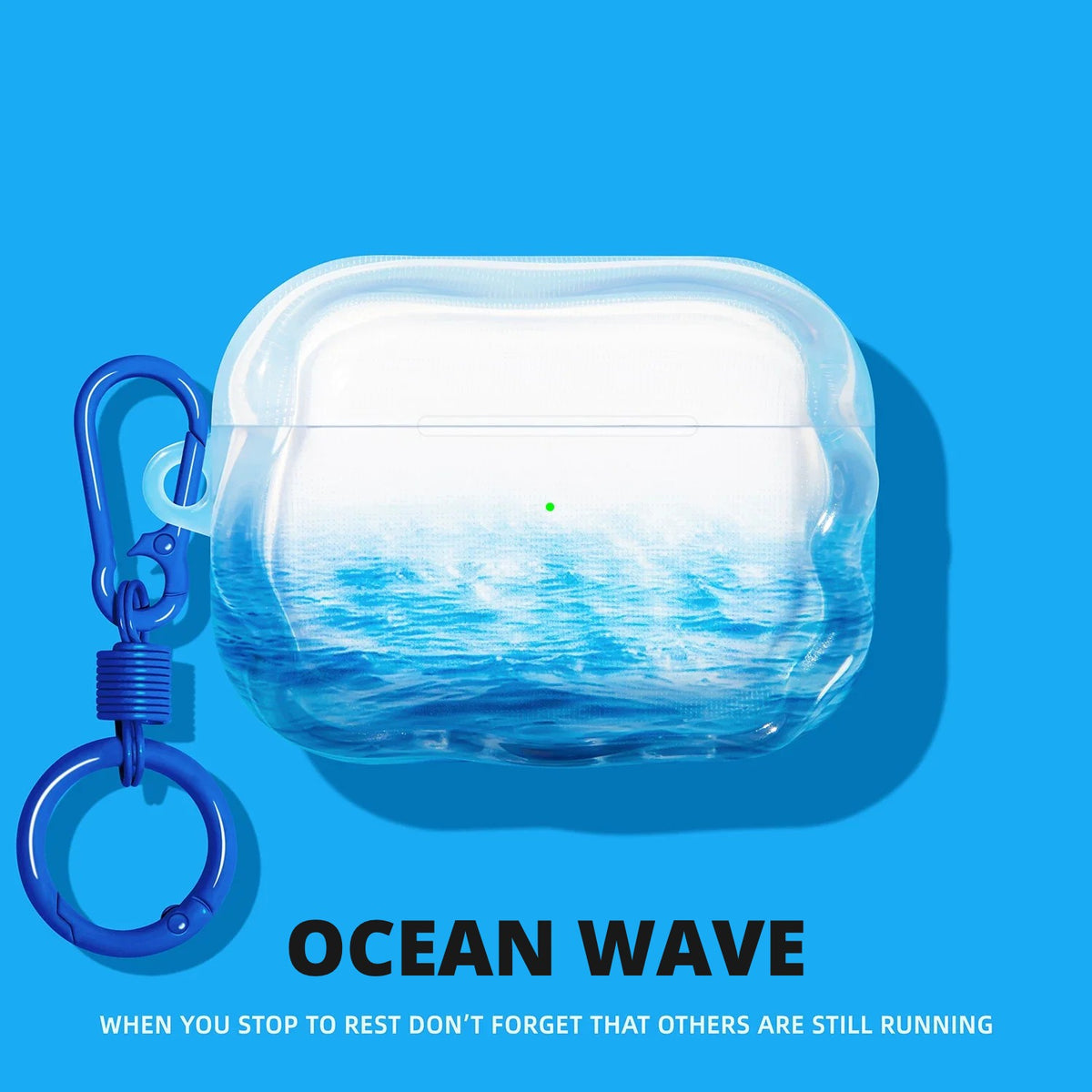 Ocean Wave AirPods Case – detail view