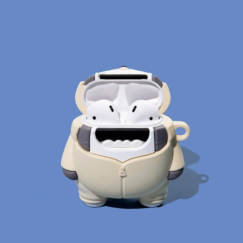 Shark in Bear Hoodie AirPods Case – detail view