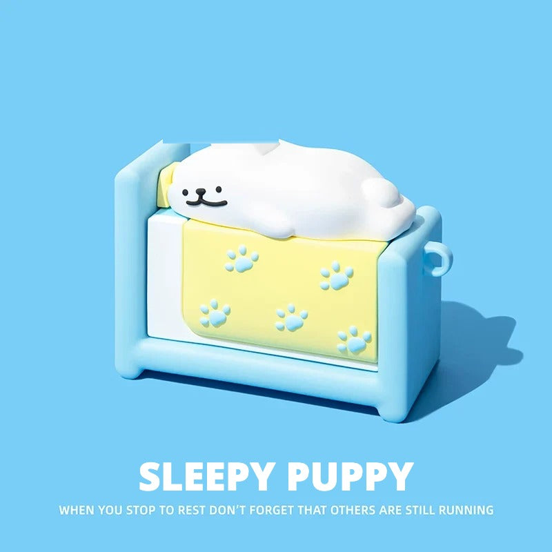 Sleepy Puppy AirPods Case – detail view