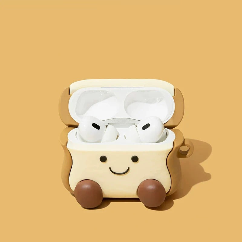 Smiley Toast AirPods Case – detail view