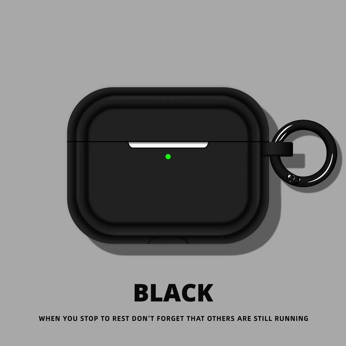 Soft Silicone AirPods Case – Black – Ring