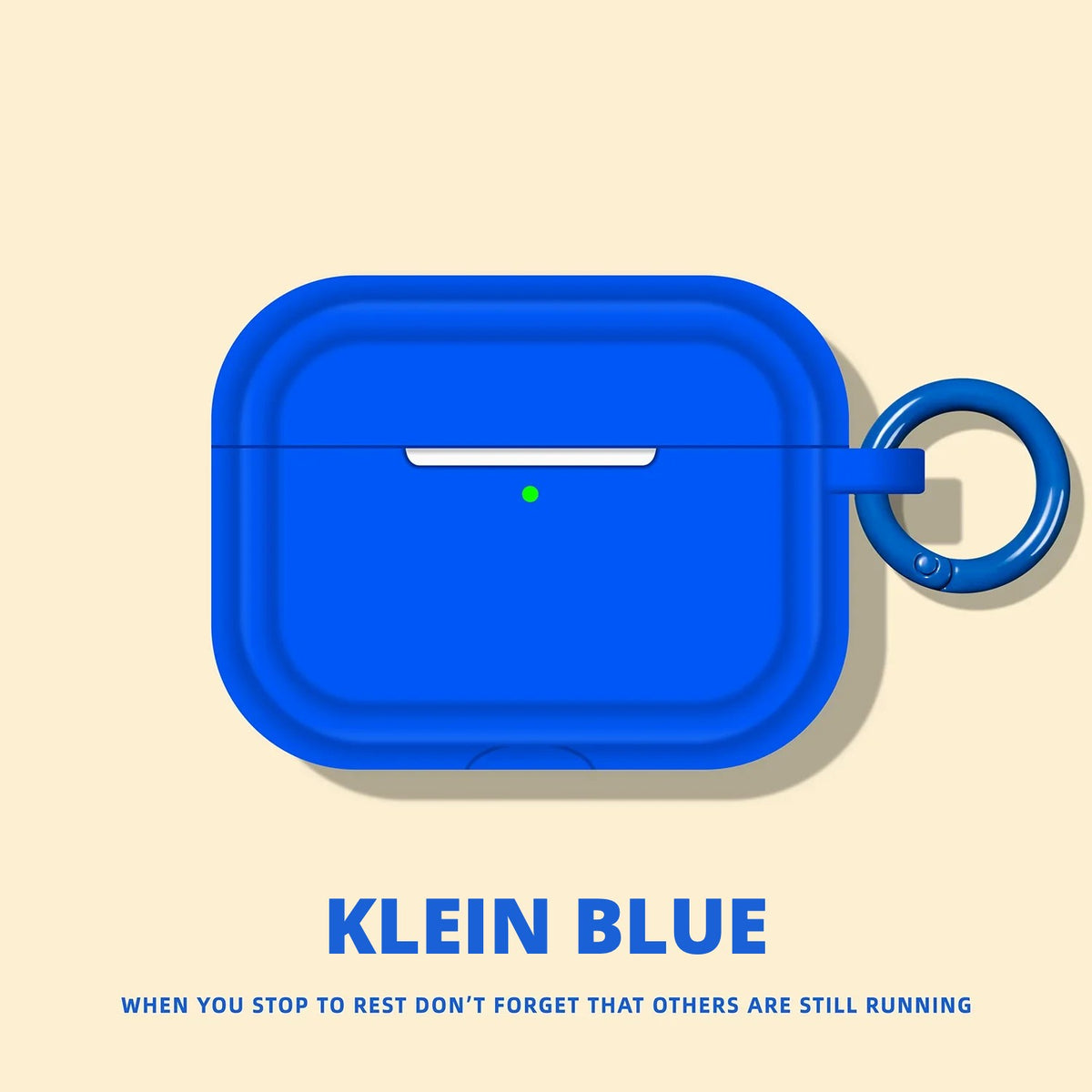 Soft Silicone AirPods Case – Klein Blue – Ring