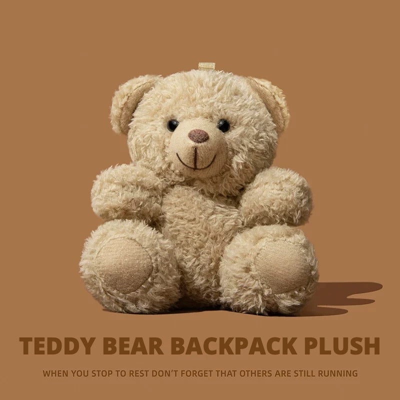 Teddy Bear Backpack Plush AirPods Case – detail view